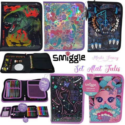 Smiggle Midi Zip Kit Stationary Gift Set Mermaid Pencil Case Set