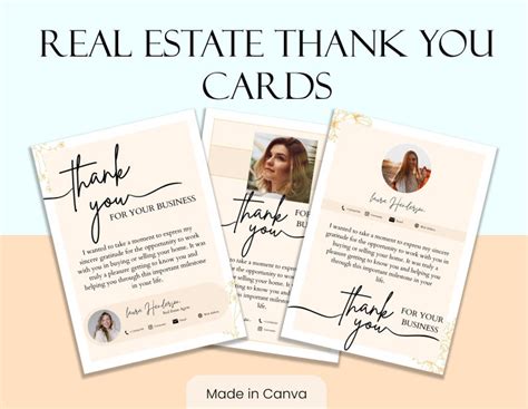 Real Estate Thank You Card Real Estate Marketing Realtor Marketing