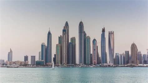 Sunny Day Dubai City Panorama — Stock Video © 2dwork 152955794