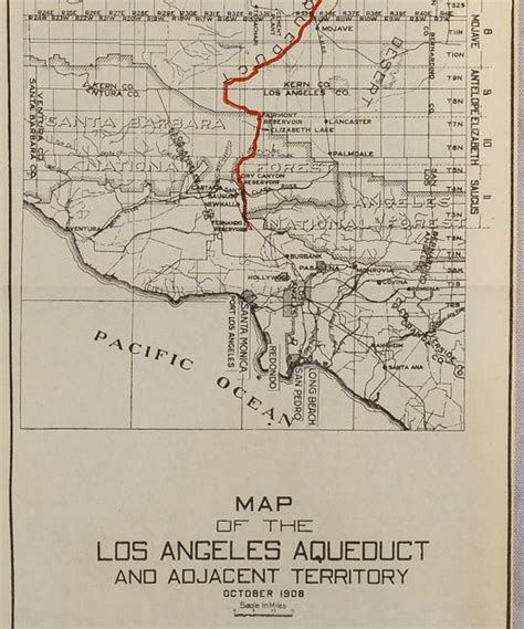 Historical Sketch Of The Los Angeles Aqueduct With Map By Ca 1913