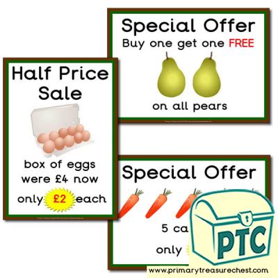 Farm Shop Role Play Special Offers P To Primary Treasure Chest