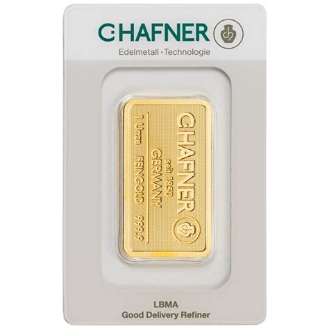 1oz Gold Bar C Hafner Minted From 2 338 BullionByPost