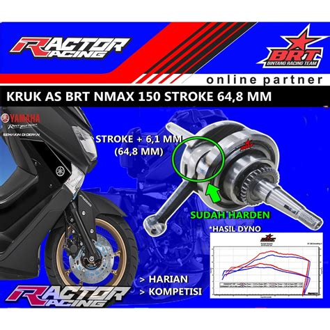 Jual KRUK AS BRT RACING YAMAHA N MAX NMAX STROKE UP TOTAL 64 8 MM BRT