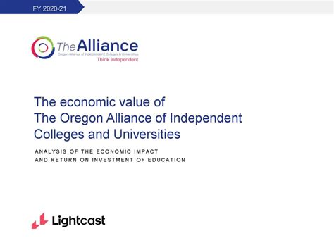 Economic Impact Oregon Alliance Of Independent Colleges And Universities