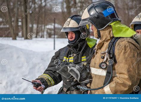 Firefighters Exercises In Central Russia Editorial Photography Image