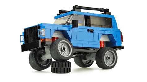 Lego Blue Off Road Vehicle Moc Building Instructions Youtube