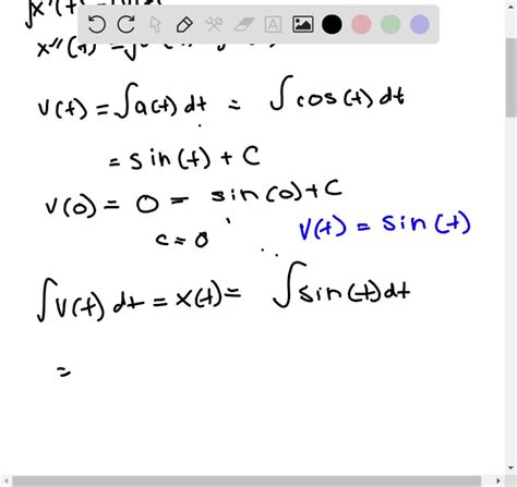 Solved Consider A Particle Moving Along The X Axis Where X T Is The