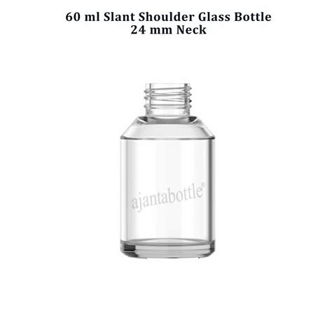 Ml Slant Shoulder Clear Glass Bottle At Rs Piece Cosmetic