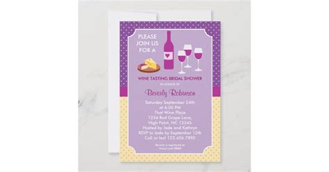 Wine Tasting Bridal Shower Invitation Zazzle