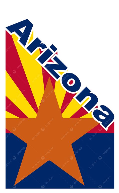 Arizona Angled Shadow Text With Flag America States Usa Background