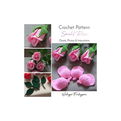 Small Stem Rose Crochet Pattern By Natagor Finlayson Crochet Flower