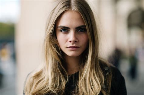 Models Cara Delevingne Actress Blonde Blue Eyes Depth Of Field