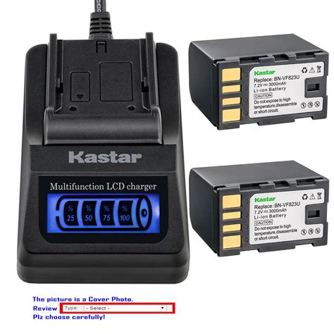 Kastar Battery Lcd Quick Charger For Jvc Bn Vf823 Gz Mg35 Gz Mg340b Gz