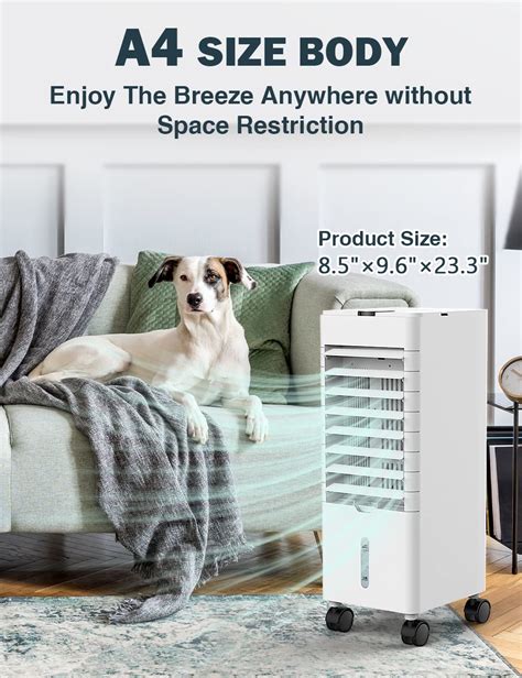 3 In 1 Evaporative Air Cooler Cooling Fan With 3 Modes And 3 Speeds Windowless Air Conditioner