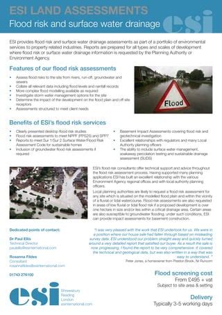 Esi Flood Risk And Surface Water Drainage Pdf