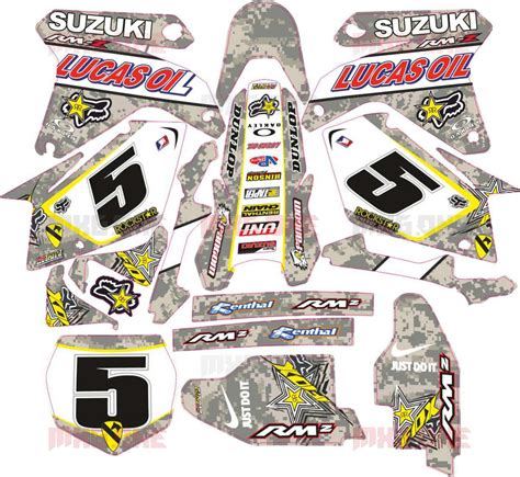 Suzuki Rmz Speedfreak Decals Set Mxg One Best Moto Decals