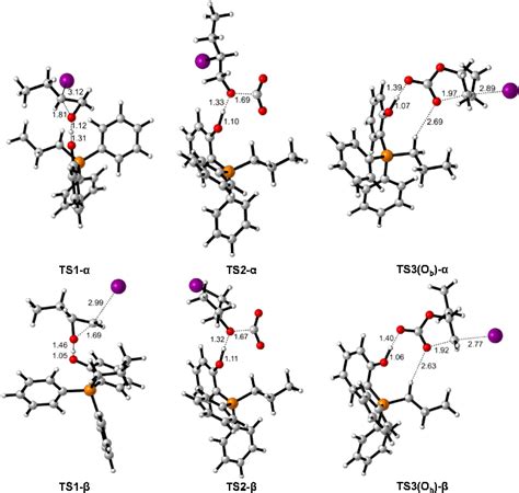 Optimized Structures For Transition States Of Ts1 α To Ts3 α As Well As