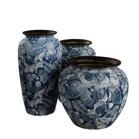 Blue Pattern Vase Set 01 • Imeshh 3d Model For Blender 40