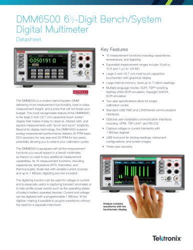 DMM6500 6½ Digit Bench System Digital Multimeter Keithley Instruments