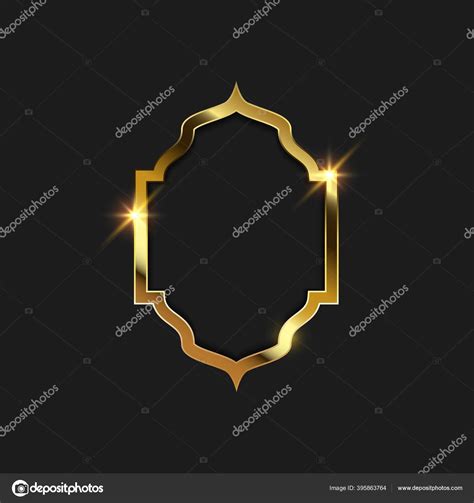 Gold Frame Border Vector Illustration Design Template Stock Vector ...