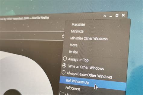 Roll Up Window Doesn T Work In Firefox Xfce Undine Almani S Blog