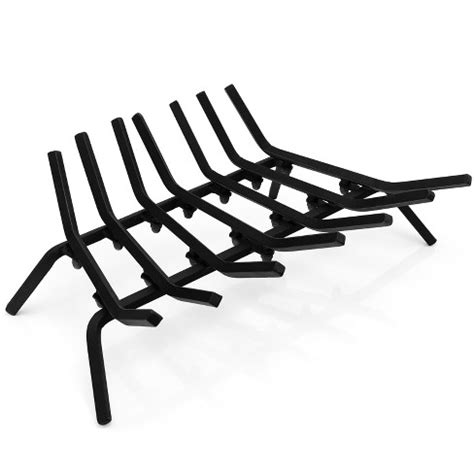 Tangkula 25-inch Fireplace Log Grate Heavy Duty Solid Steel Fireplace ...