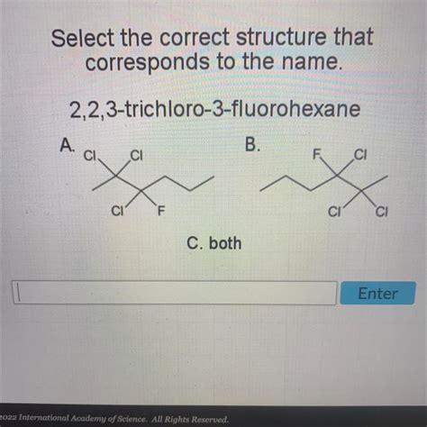 Select The Correct Structure That Corresponds To The Name 2 2 3