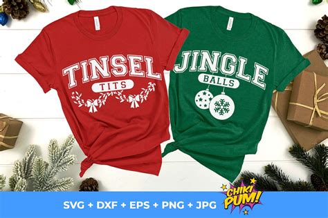 Jingle Balls Tinsel Tits Svg Funny Christmas Svg His And Hers Svg