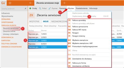 Gestor nexo Jak zbiorczo wystawiać dokumenty do zleceń serwisowych
