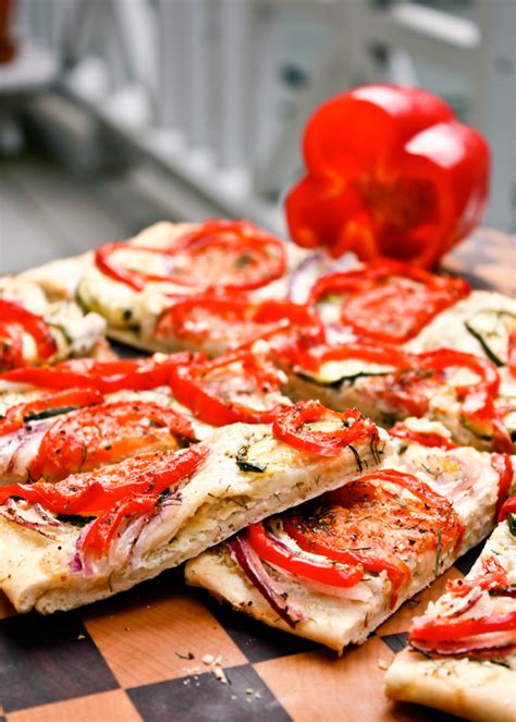 Great Summer Appetizer: Roasted Veggie Flatbread with Parmesan Cheese ...