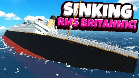 RMS BRITANNIC Sinks After Getting Hit With High Waves In Stormworks