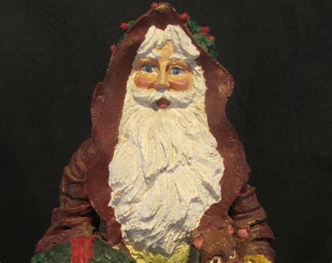 Vintage Old World Santa Figurine, Santa Claus Figurine, Resin Santa, Santa Decor, Christmas ...