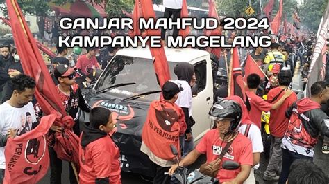 Konvoi Ribuan Warga Banteng Magelang Raya Kampanye Akbar Ganjar