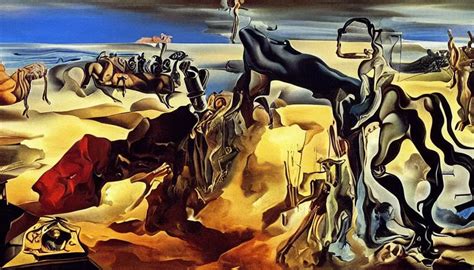 Gorgeous Painting Salvador Dali Premonition Of Civil Stable Diffusion