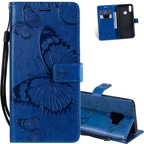 Emaxeler Motorola Moto E7 Case Shockproof Pu Leather Retro 3d Butterfly Embossed Wallet Flip