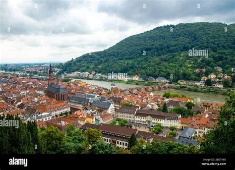 Panoramic View Of Beautiful Medieval Town Heidelberg Carl Theodor Old