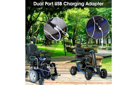 Alveytech Xlr Dual Port Wheelchair Usb Adapter For Power Chairs Electric