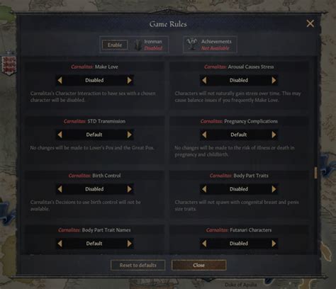 Carnalitas Unified Sex Mod Framework For Ck Crusader Kings