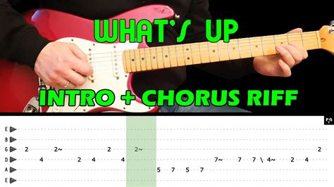 What S Up Guitar Lesson Chorus Guitar Riff With Tabs Non