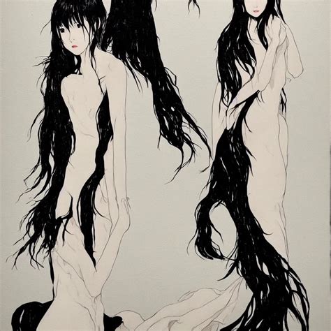 Harry Weisburd Artwork Black Wet Hair Hachishakusama Stable