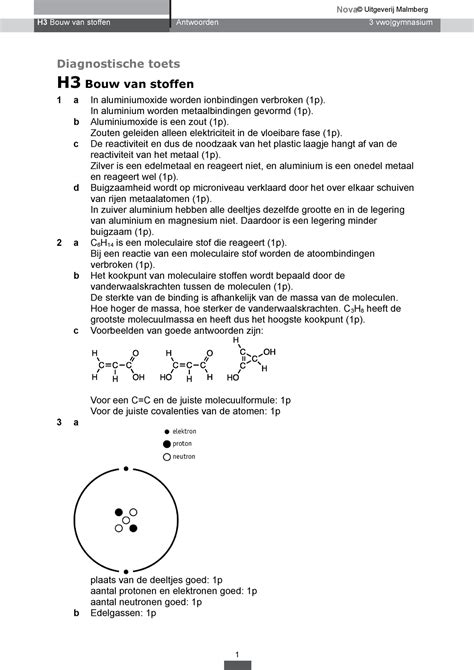 Nova SK 3vg H3 Diagnostische Toets Antwoorden 2 Diagnostische Toets