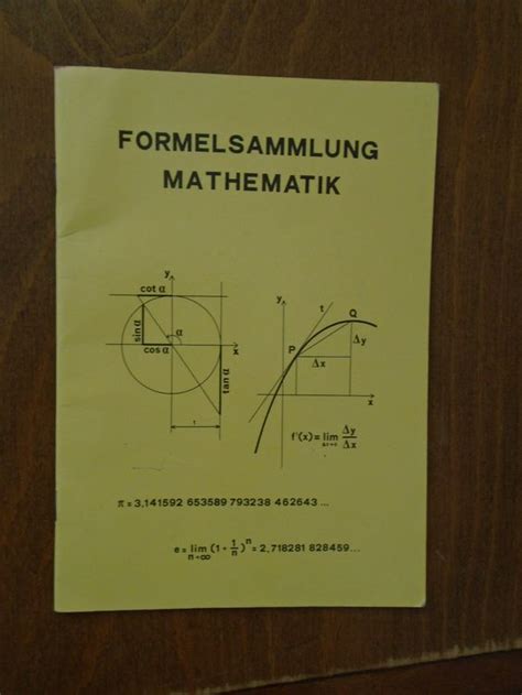 Formelsammlung MATHEMATIK Gymnasium Kaufen Auf Ricardo