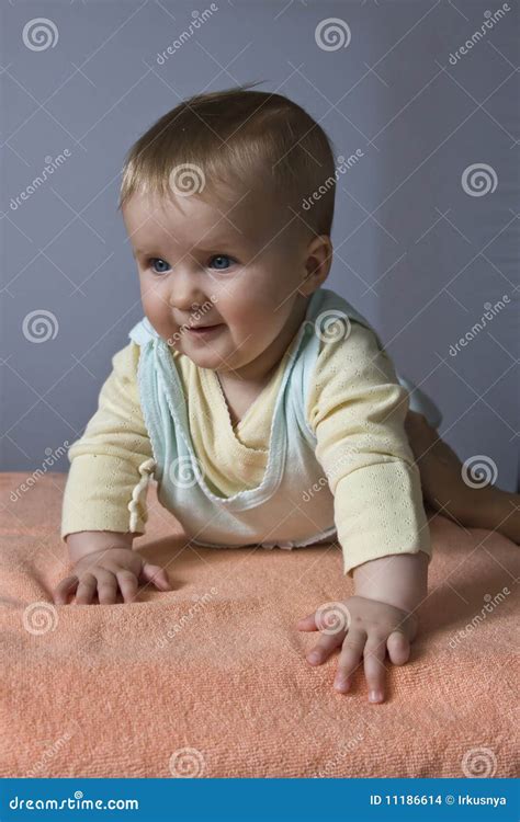 Baby Is Lying Stock Photo Image Of Lying Hand Caucasian 11186614