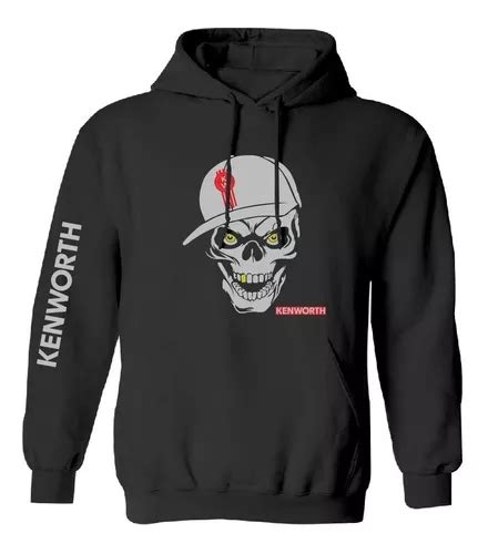 Sudadera Negra Mod Kenworth Skull Style Reflejante Envío gratis