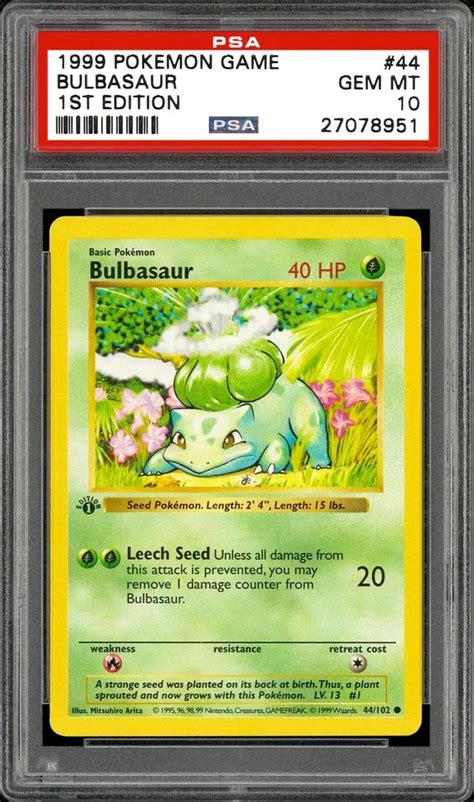 Bulbasaur Pokémon Card Value Search Underground