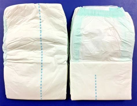 2 Diaper Sample Depends Plastic Adult Pampers Protection W Tabs Maxi