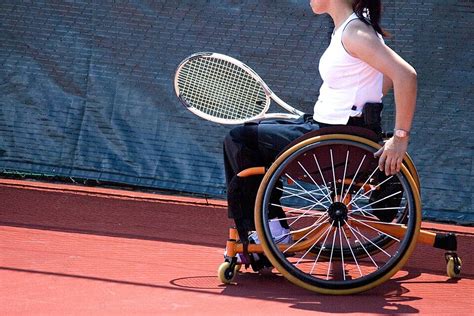 Wheel Chair Tennis For Disabled Persons Women Win Determination Tennis