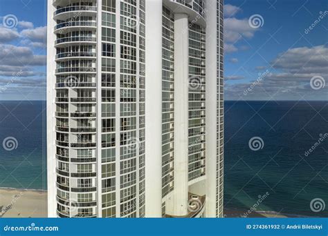 Aerial View of Sunny Isles Beach City with Luxurious Highrise Hotels ...