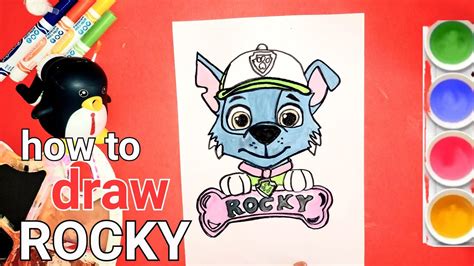 How To Draw Rocky Paw Patrol Youtube