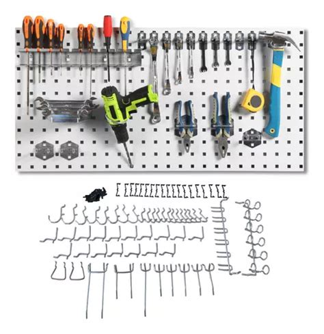 Gancho Para Colgar 51 Piezas Tablero Perforado Niquelado Cuotas Sin